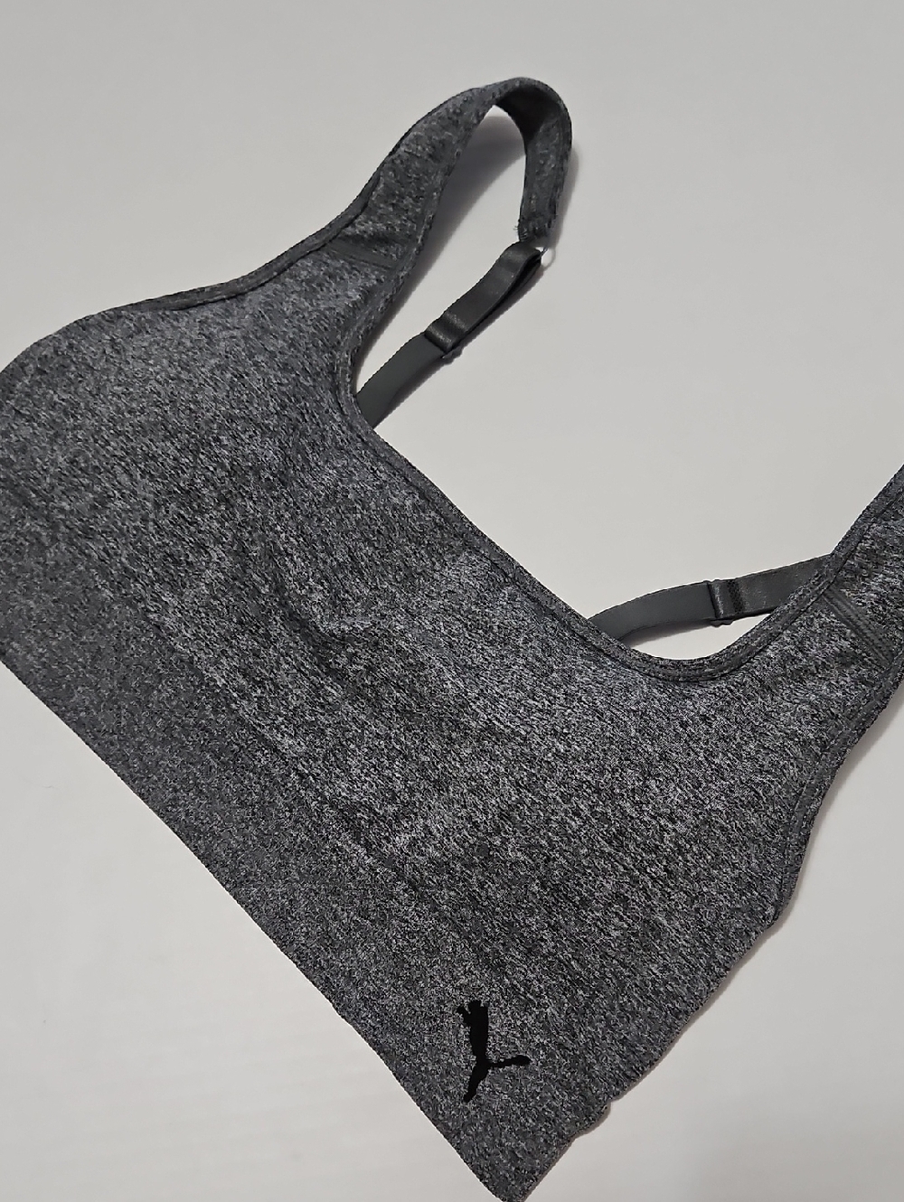 Puma Gray Seamless Adjustable-Strap Sports Bra Size XL